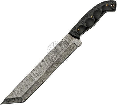 Damascus Steel Large Tanto Knife