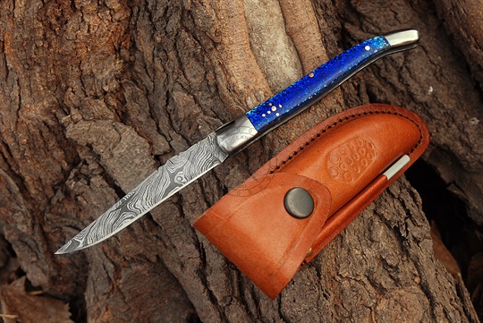 Damascus Steel Laguiole Pocket knife