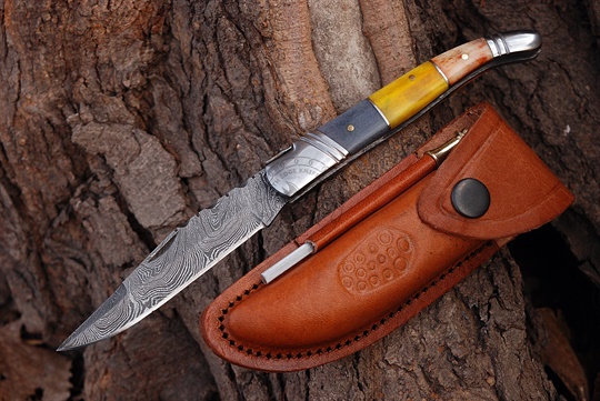 Damascus steel Laguile Pocket Knife