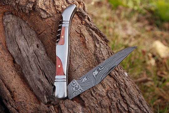 Damascus steel Laguile Pocket Knife