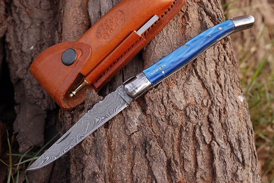 Damascus steel Laguile Pocket Knife