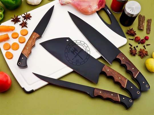 Carbon Steel Chef Knives Set (04 pc)