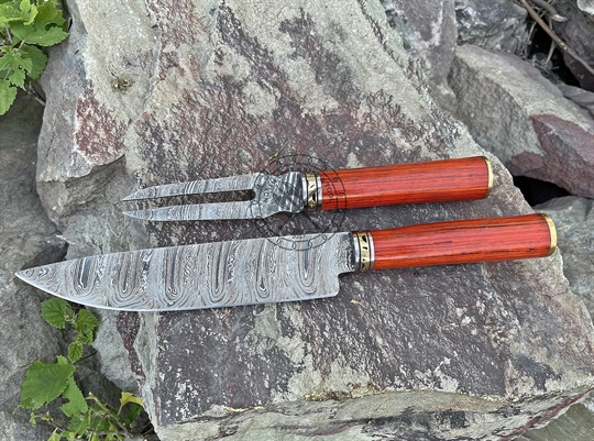 Damascus Steel Carving Set (02 pc)