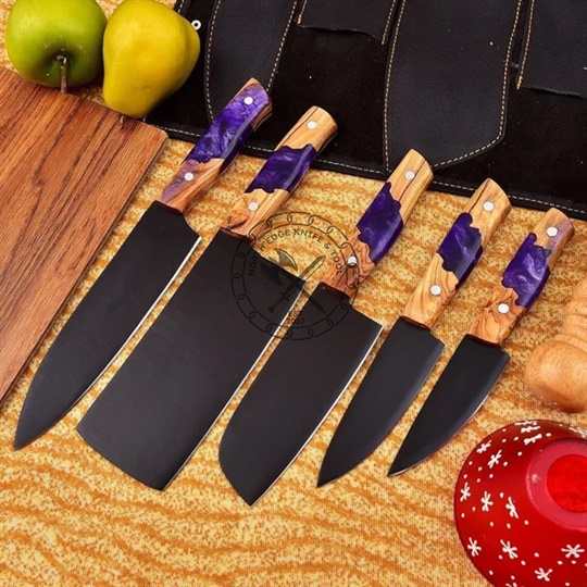 Carbon Steel Chef Knives Set (05 pc)