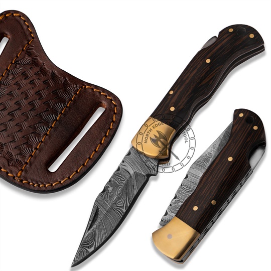 Damascus steel Blade Folding Knife